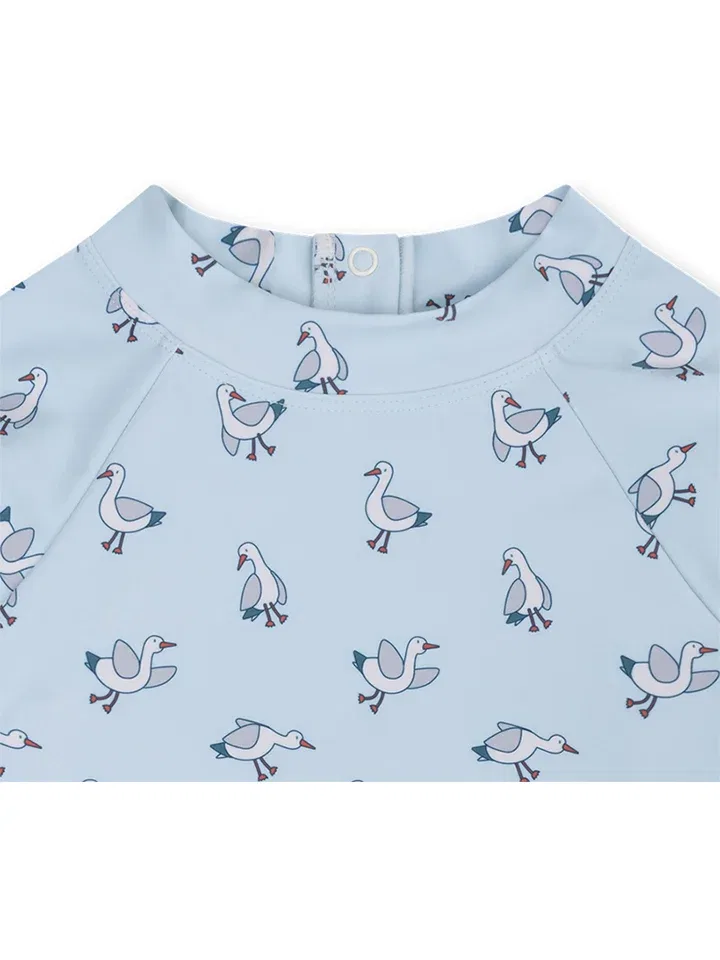 Рубашка для купания с принтом Little Seagull Swim Essentials, голубой — фото 3