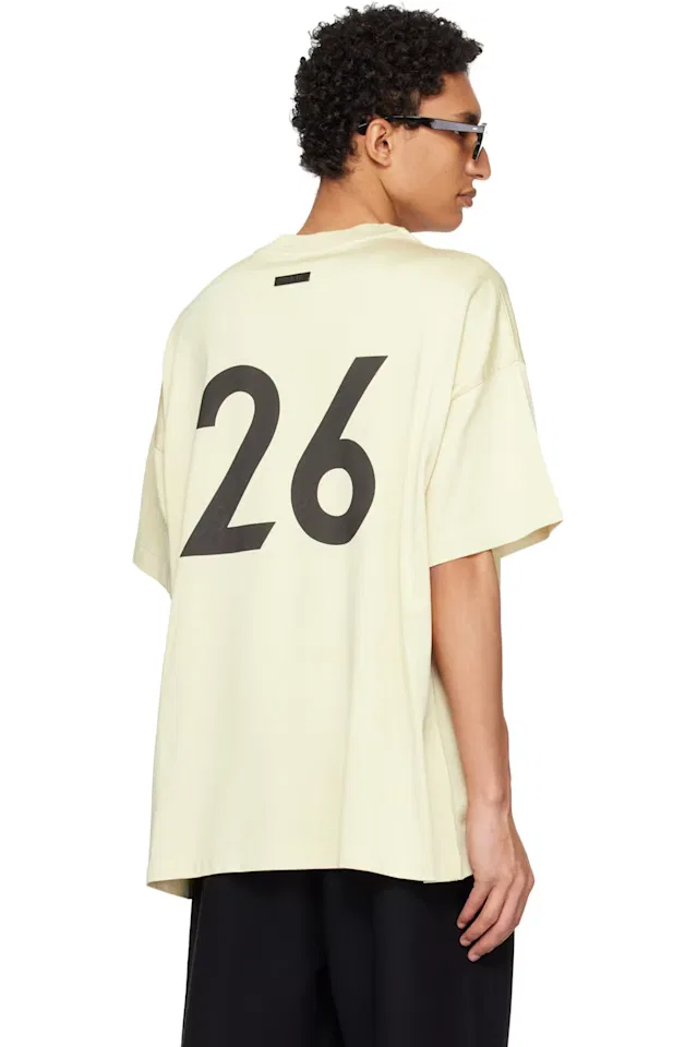 Кремовая футболка Cotton Rayon 26 Fear Of God — фото 3