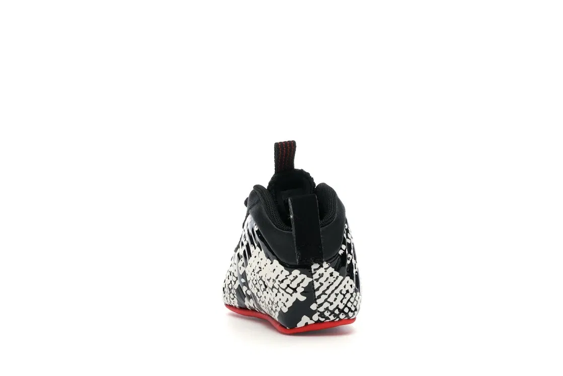 Детские кроссовки Lifestyle с принтом Nike Air Foamposite One Nike, Sail/Habanero Red-Black — фото 4