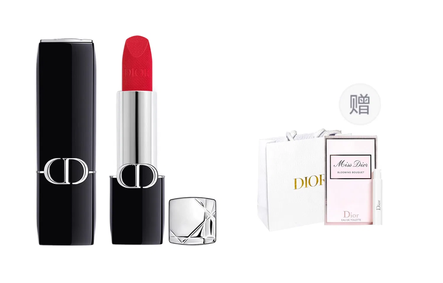 Женская помада Velvet 666 Blue Tone True Red DIOR, Красный