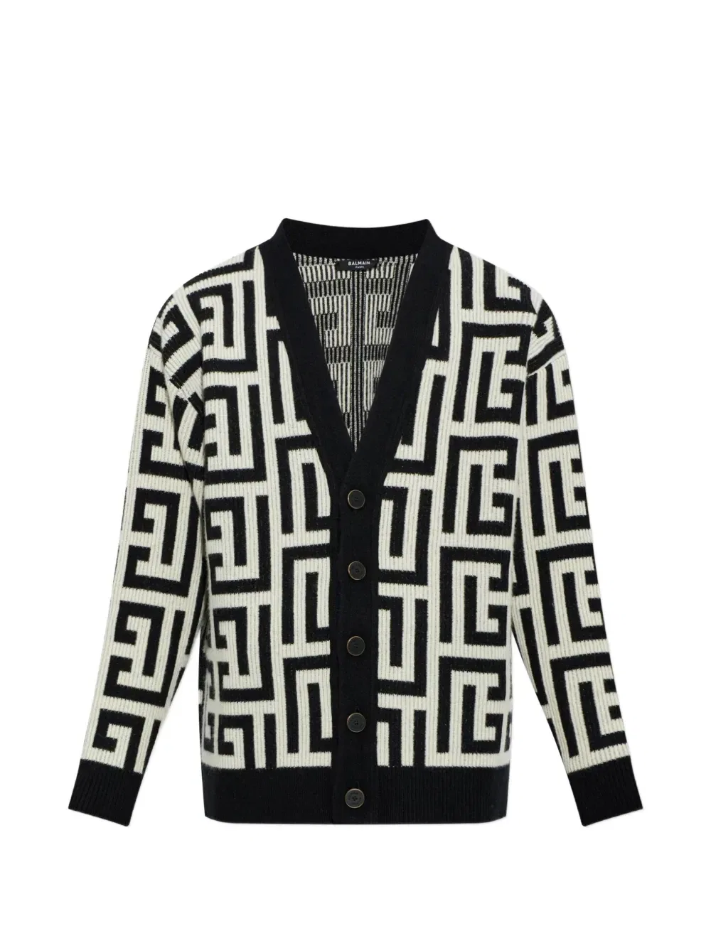 Кардиган с монограммой Balmain, черный