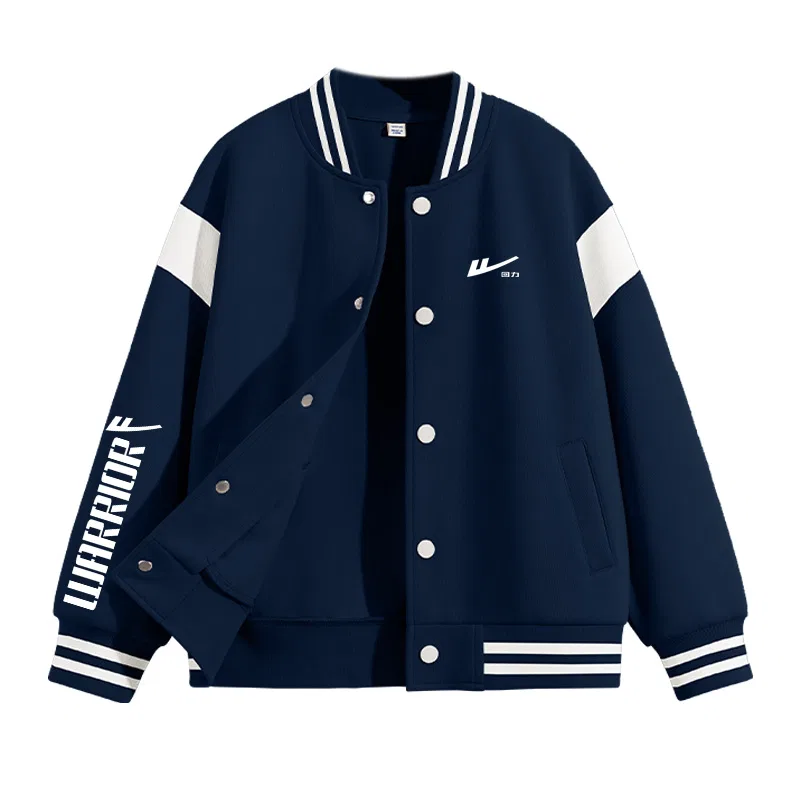 Детская бейсбольная куртка на молнии WARRIOR, Cherry Red/H Silicone H White K+H White Logo Right Sleeve K — фото 3