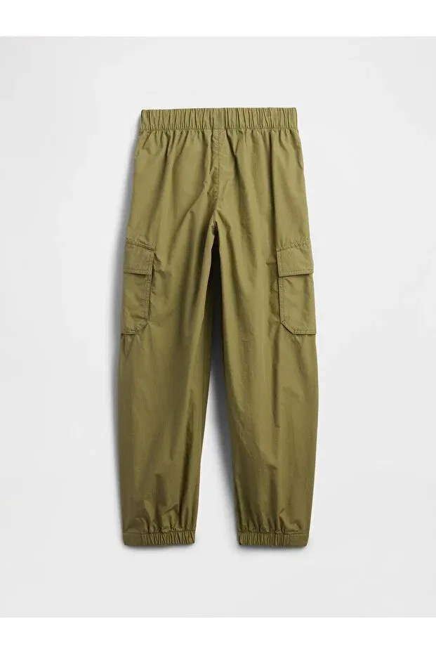 Детские брюки карго для мальчиков с эластичным манжетом Basics Gap, Green-001 — фото 3