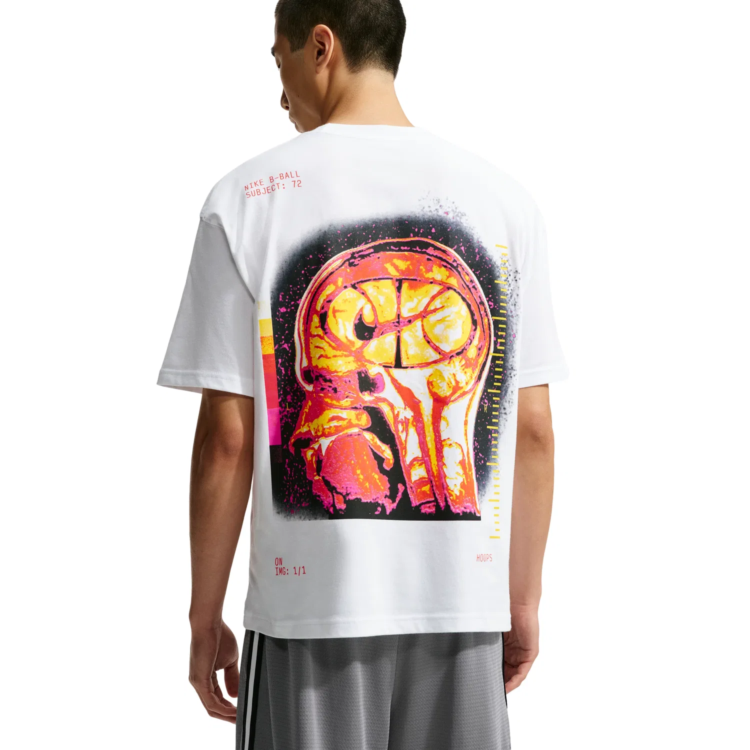 Мужская футболка Basketball T-Shirt 'White' Nike, белый — фото 4