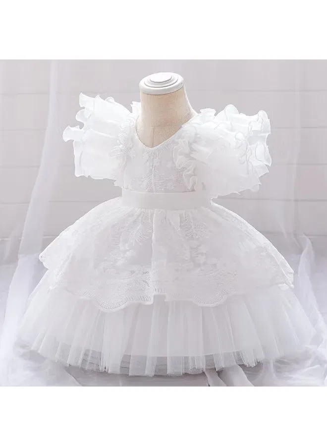 Платье с цветочным принтом Princess Best Gift Fashion, белый — фото 2