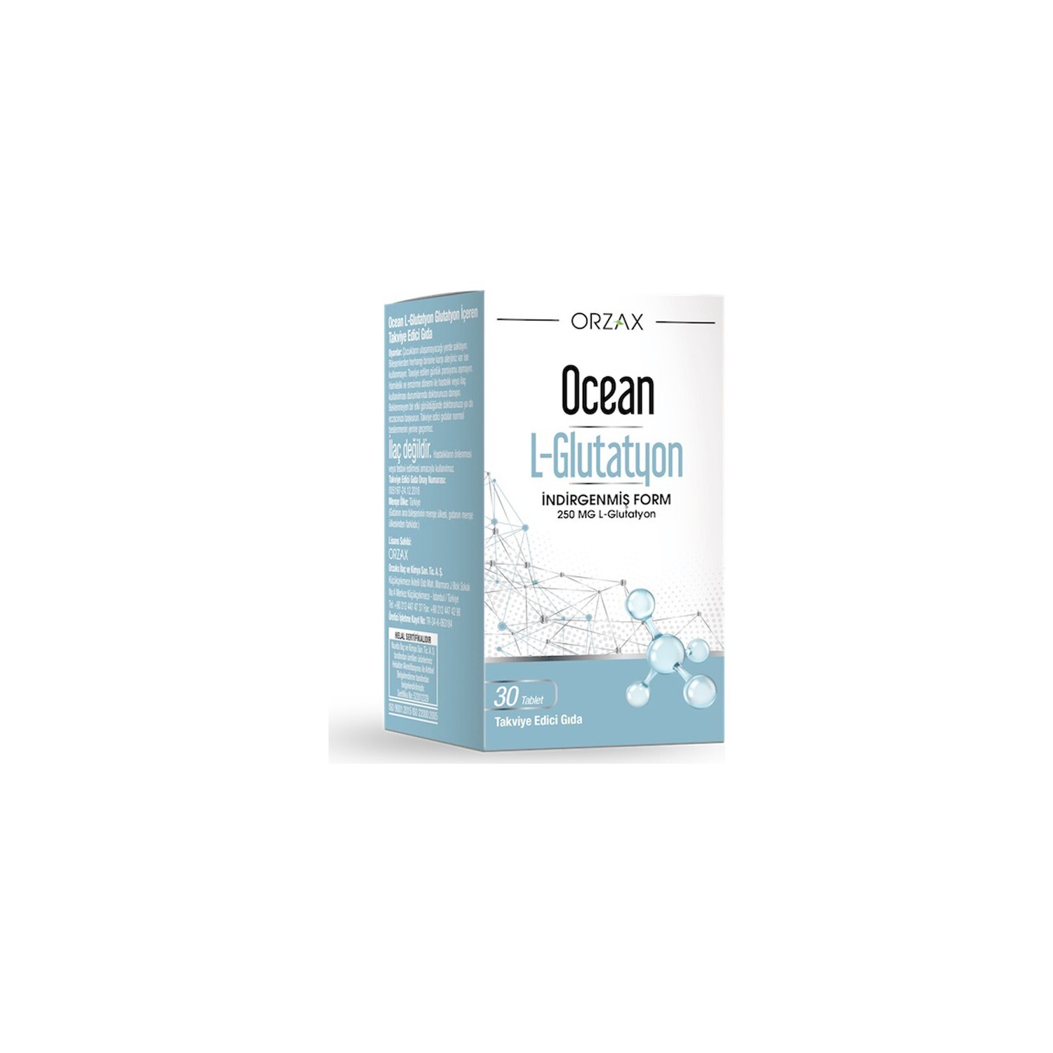 

L-глутатион Orzax Ocean 250 мг, 30 таблеток