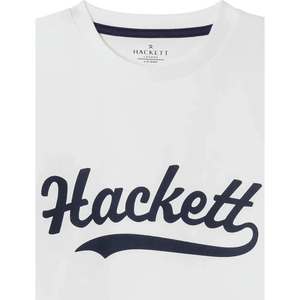 Детская футболка с коротким рукавом Logo Hackett, White — фото 3