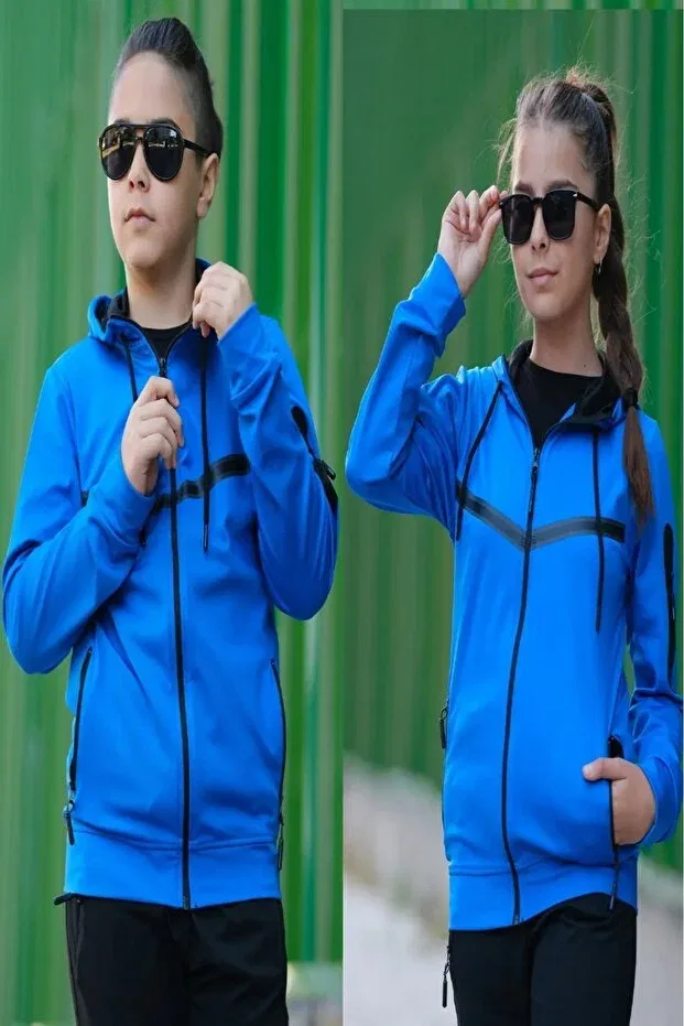 Детский спортивный костюм с капюшоном из дайвинга Pina Kids, Blue
