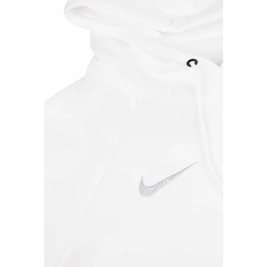 Женский худи с капюшоном из полиэстера Nike CW6957-101, Белый — фото 4