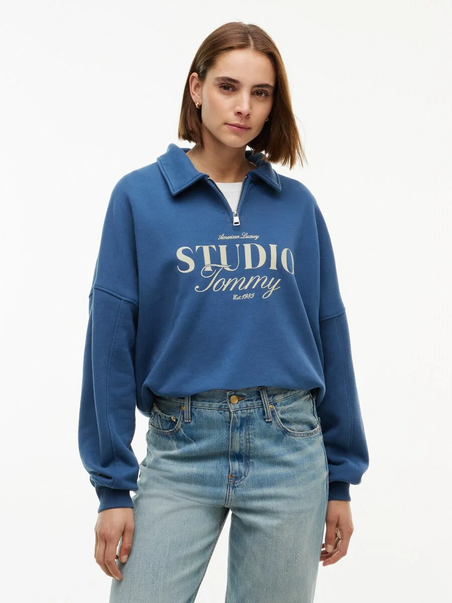 Толстовка TOMMY HILFIGER 'STUDIO TOMMY' сапфирового цвета — фото 2