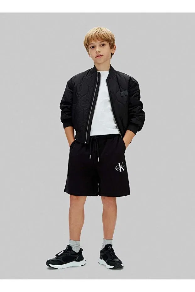 Детские шорты для мальчиков с принтом Calvin Klein, Black