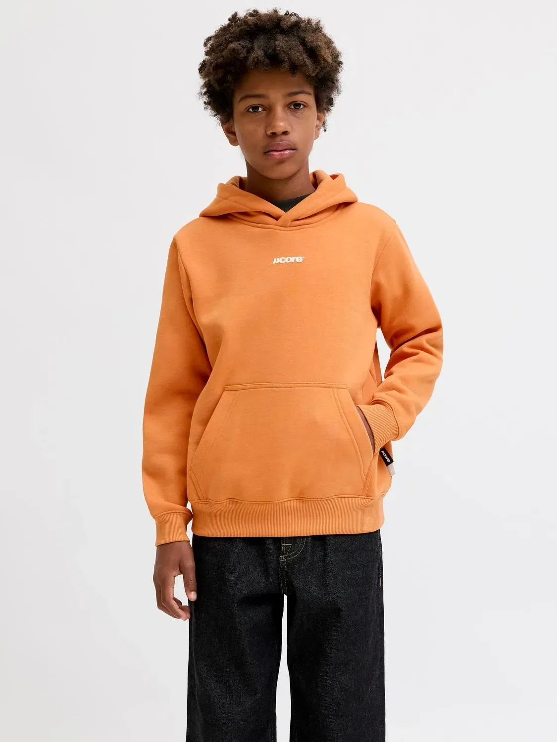 Худи с капюшоном Jcoclub Jack & Jones Junior, красно-кремовый — фото 4