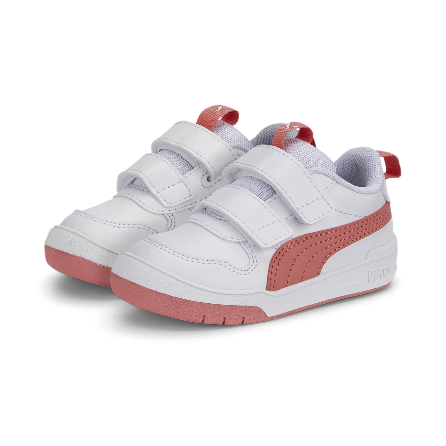 Детские кроссовки для девочек с липучкой Multiflex SL V PS PUMA PUMA White Carnation Pink — фото 2