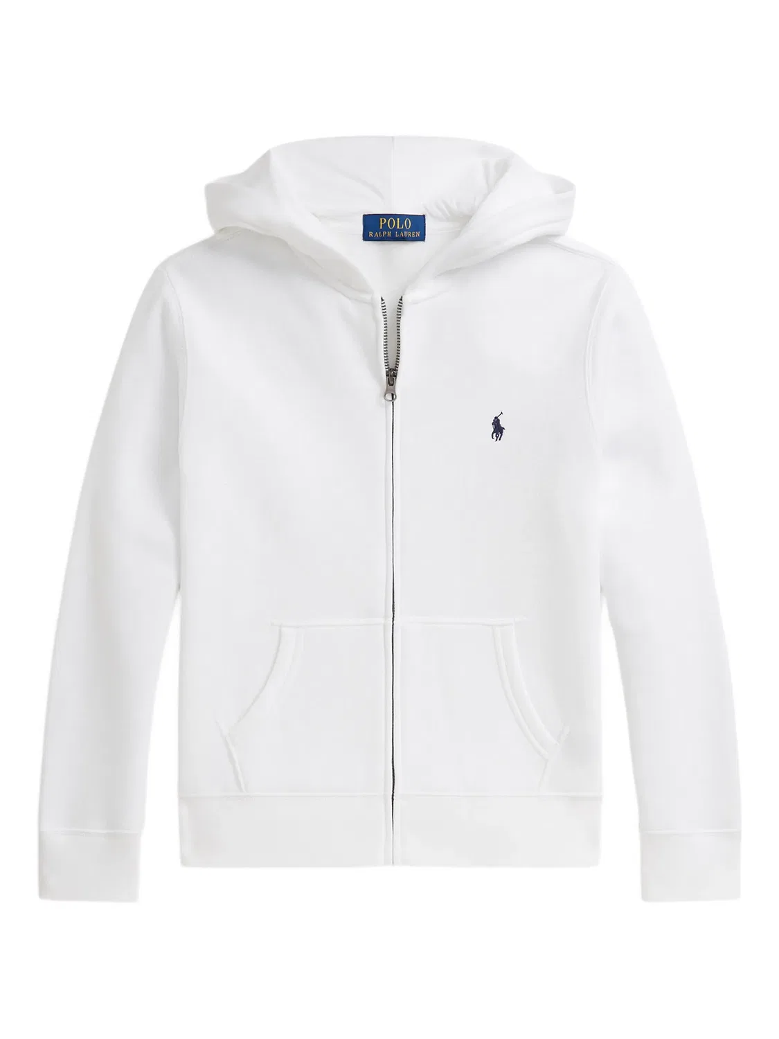 Худи на молнии белое Polo Ralph Lauren, белый