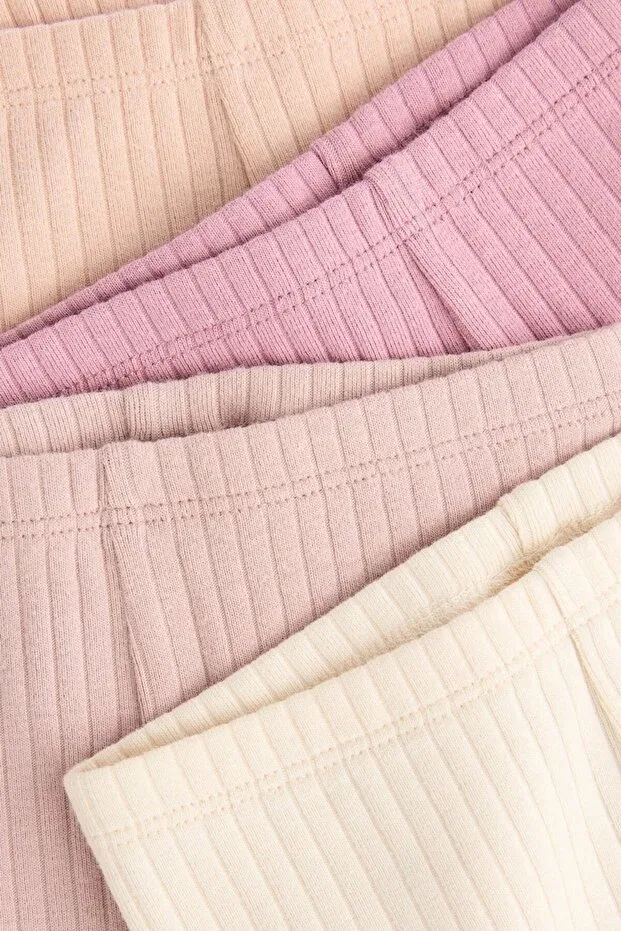 Детские леггинсы хлопковые комплект 4 шт Next Baby, Pink — фото 4