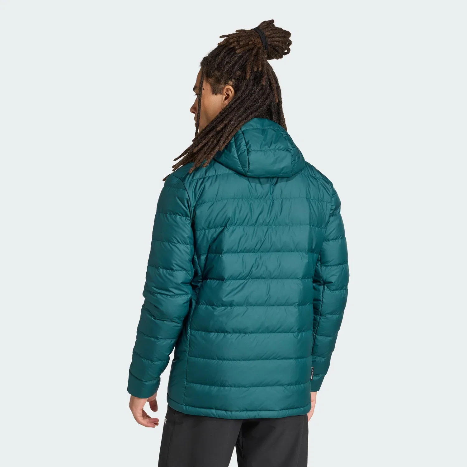 Мужская утепленная куртка с капюшоном Terrex Multi Light Down CLIMAWARM Adidas, Khakigrun — фото 3
