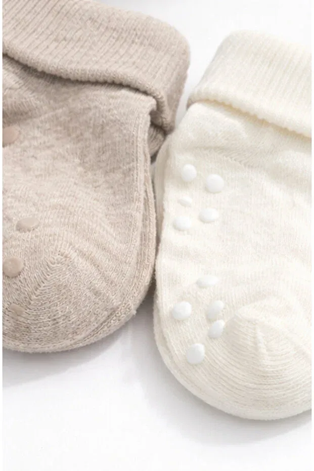 Детские носки для детей с принтом 6-Pack For My Baby, Beige — фото 3
