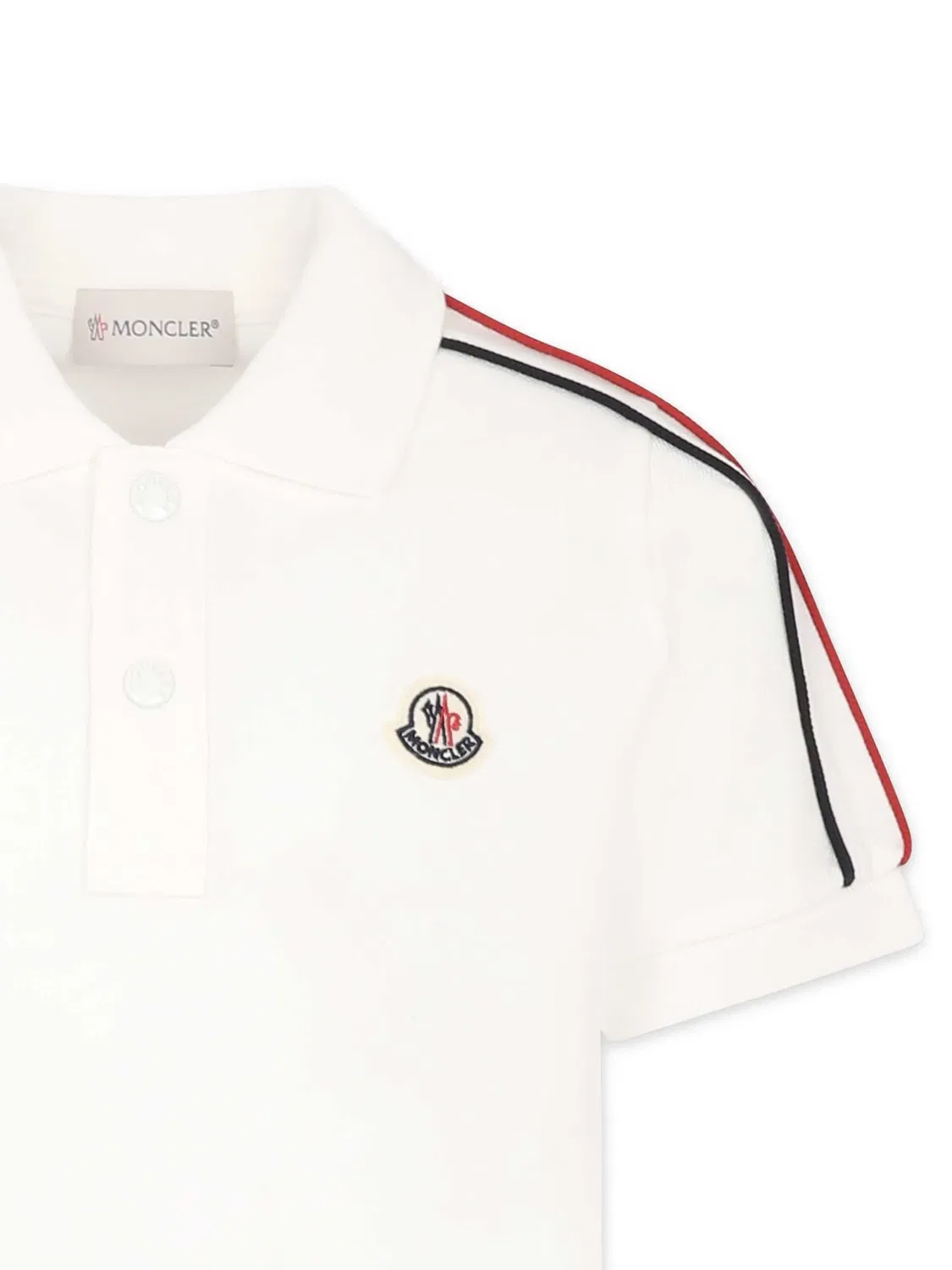 Комплект из футболки и шорт с логотипом Moncler, белый — фото 3