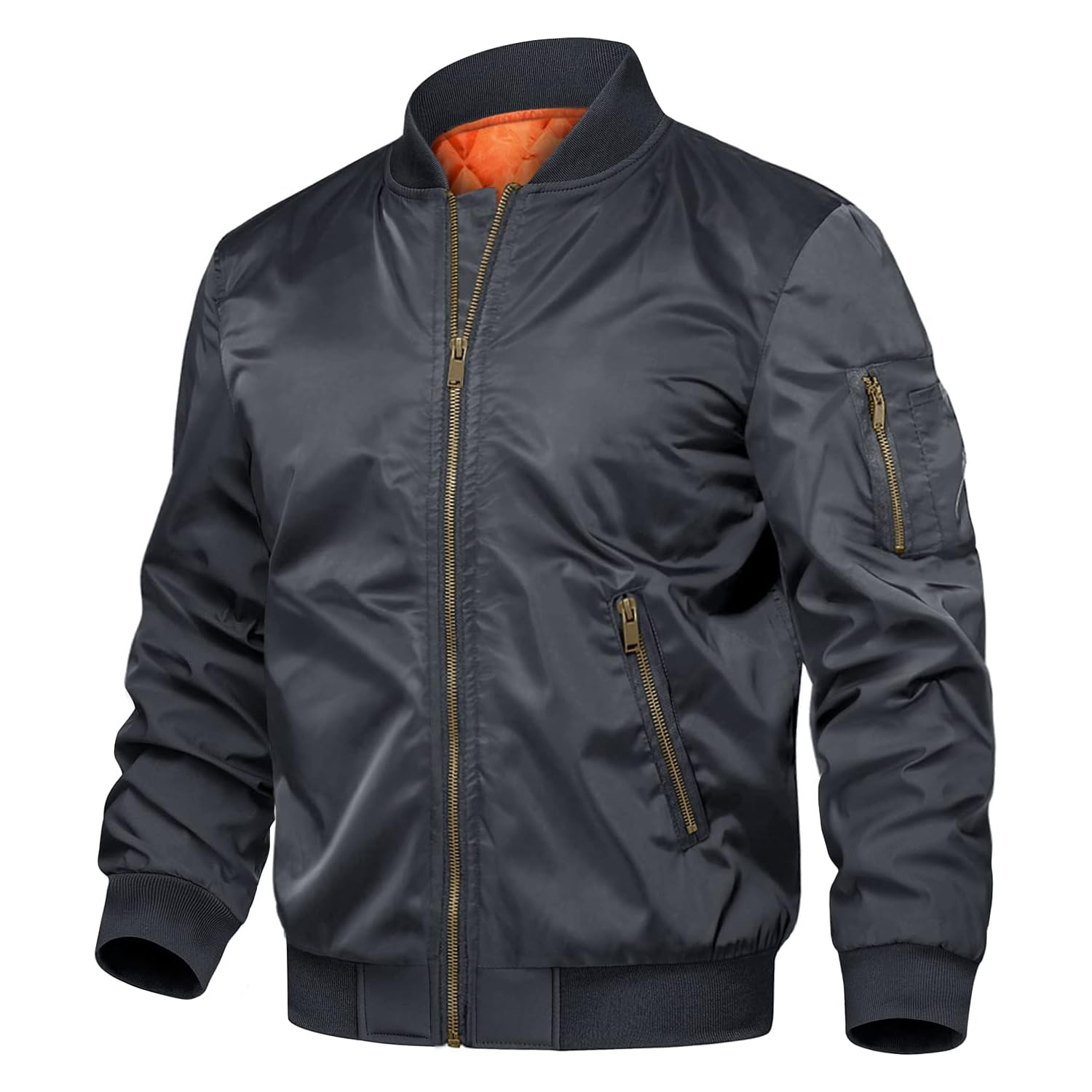 

Куртка-бомбер Tacvasen Full Zip Winter Warm Padded, темно-серый