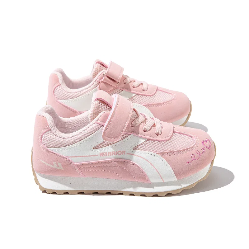 Детские кроссовки с принтом Pink/Beige WARRIOR — фото 3
