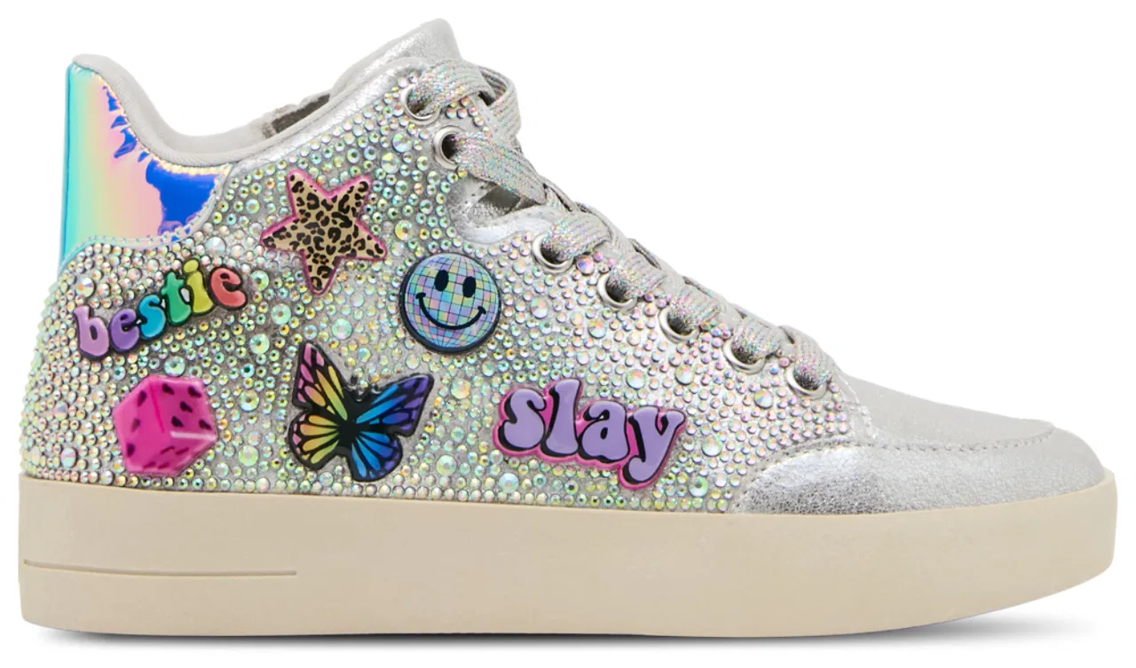 Детские кроссовки для девочек с блестками Steve Madden Jdelight, Silver Multi