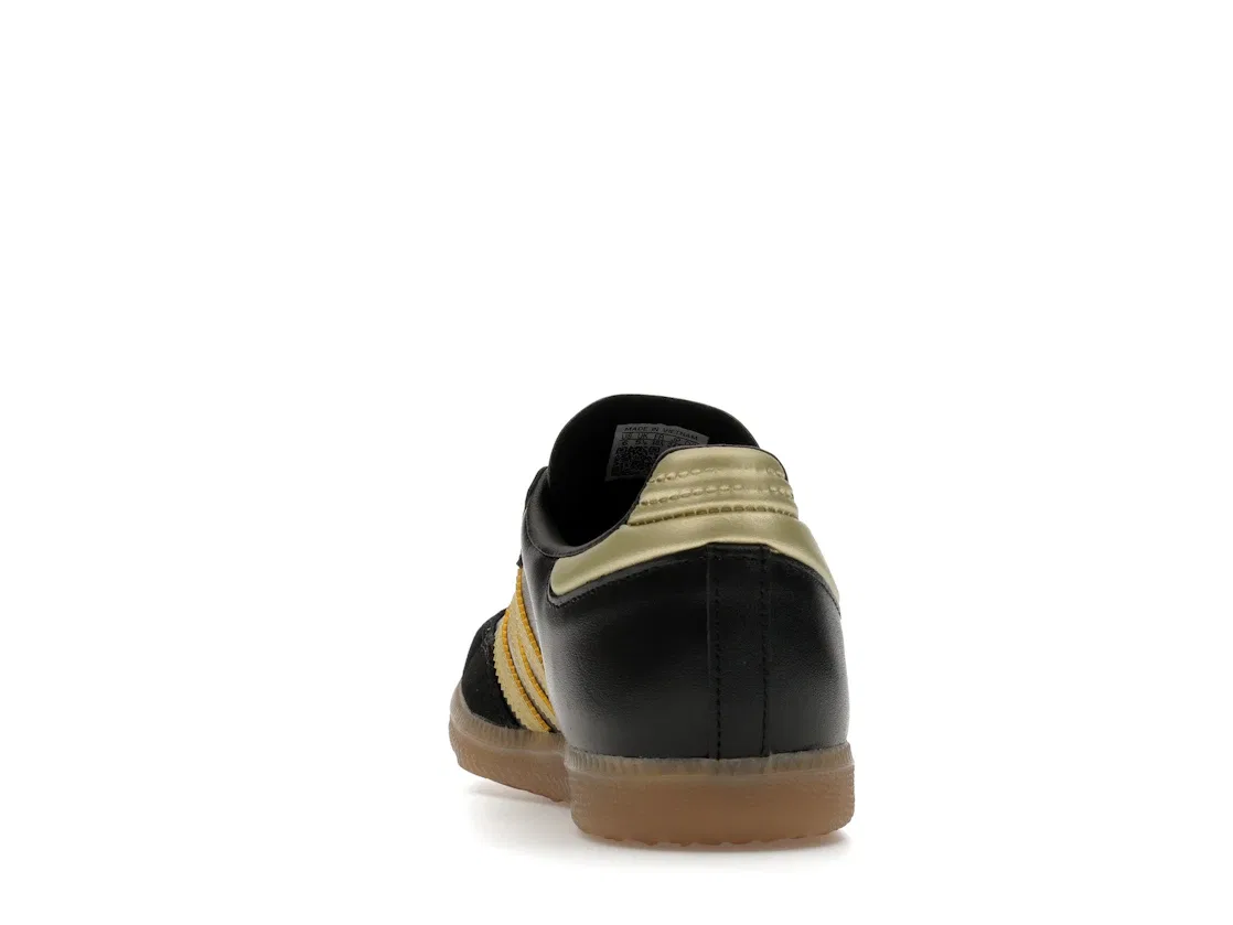 Детские кроссовки с принтом Adidas Samba Adidas, Black/Gold/Gum — фото 4