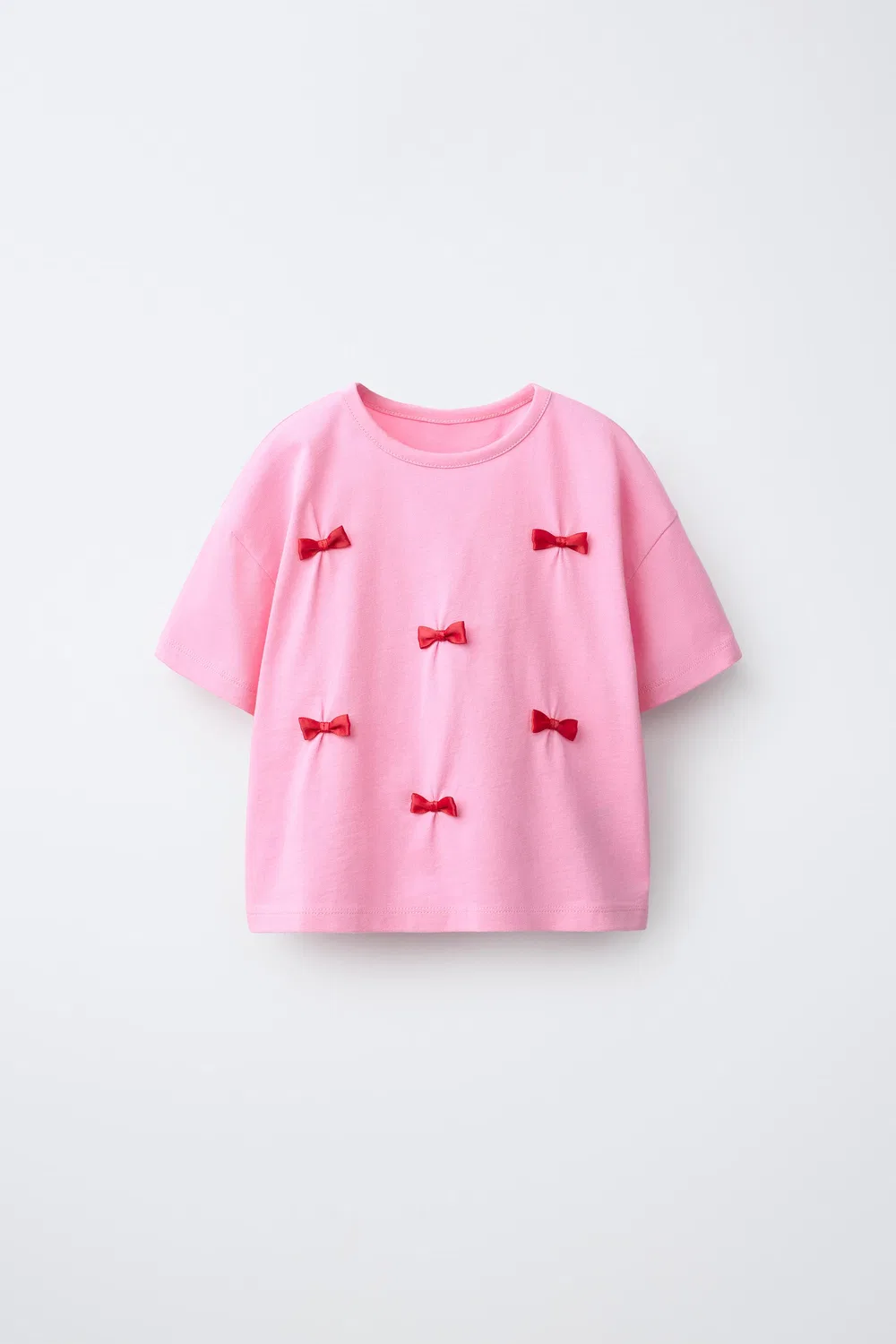 Футболка с бантом ZARA, Bubble gum