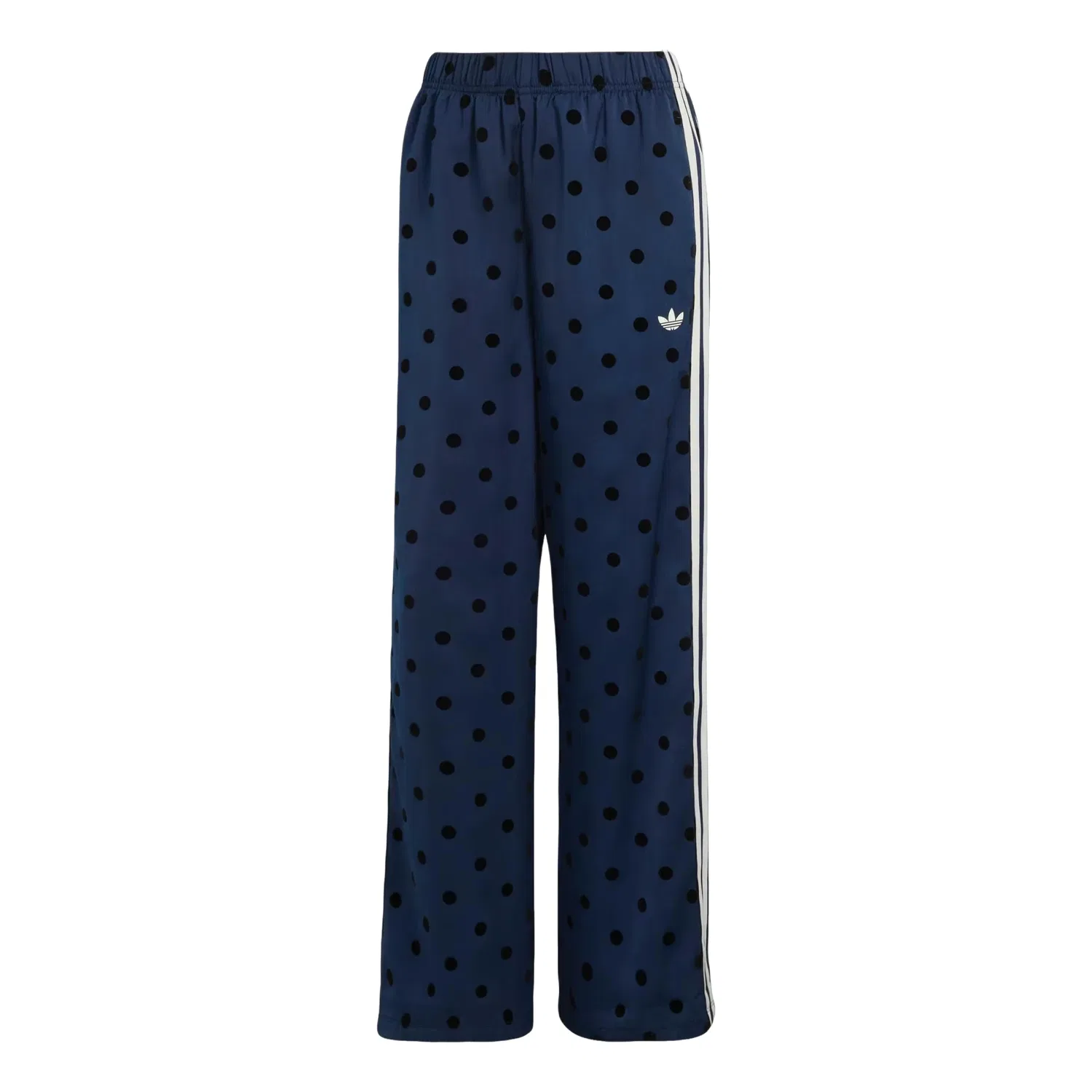 Женские брюки Satin Polka Dots Wide Leg Pant Asia Sizing 'Night Indigo' adidas, Night Indigo