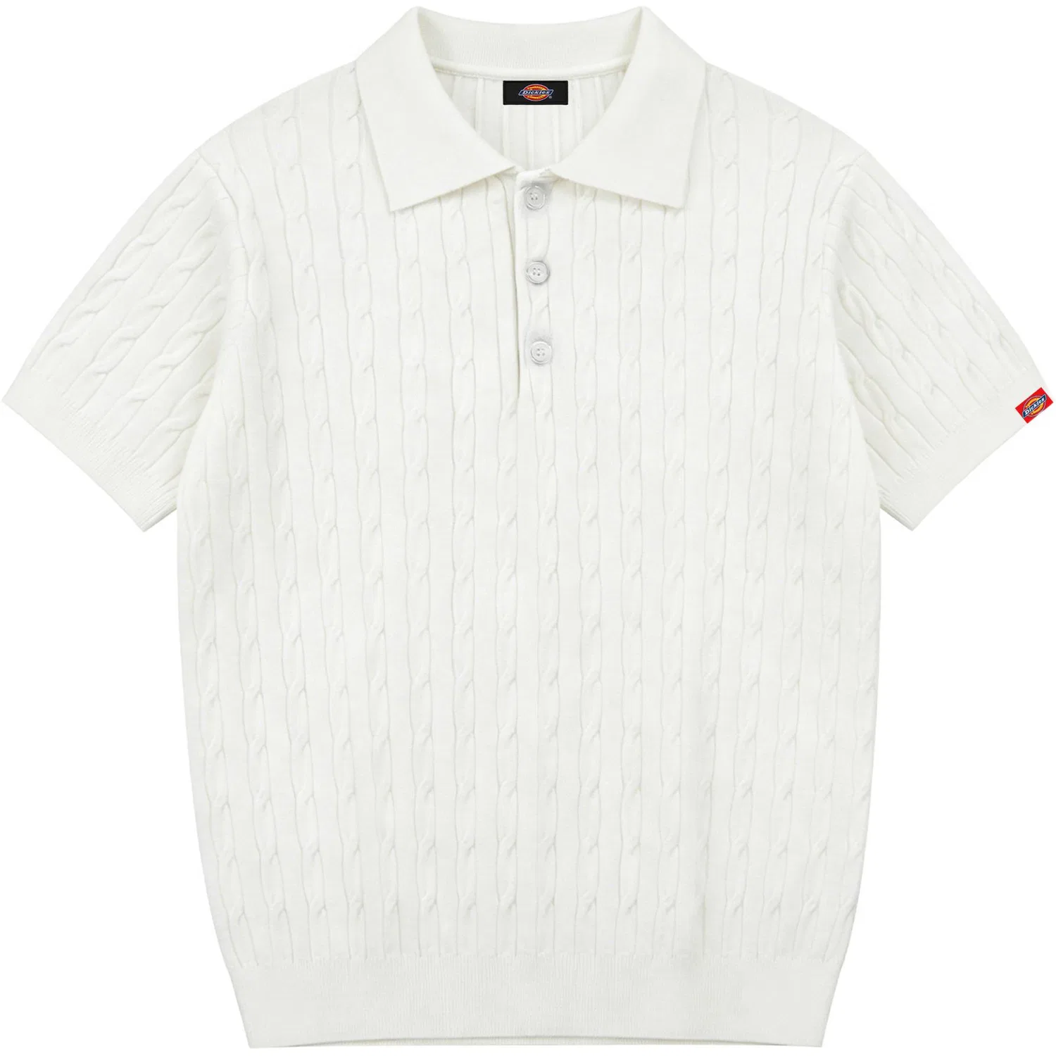Детский свитер с поло-воротником Polo Collar White Dickies, Белый