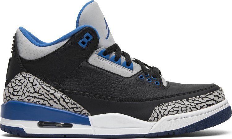 

Кроссовки Air Jordan 3 Retro Sport Blue, черный