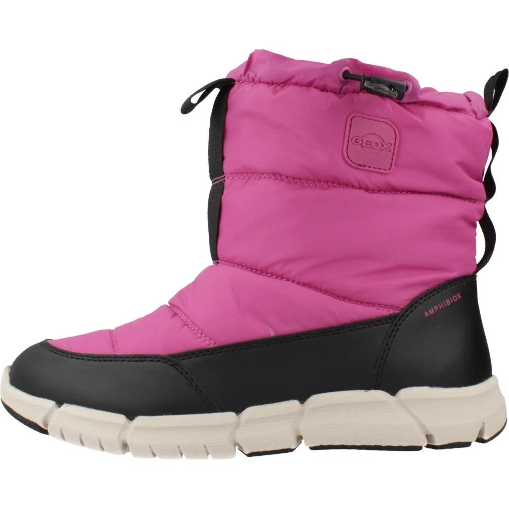 Детские сапоги с технологией Amphibiox Geox J Flexyper Girl B, Rosa Fuchsienrosa Schwarz — фото 2