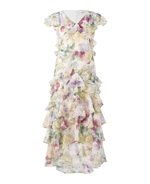 Детское платье для девочек с воланами Seraphina Frill Maxi Dress Marlo Kids, Floral