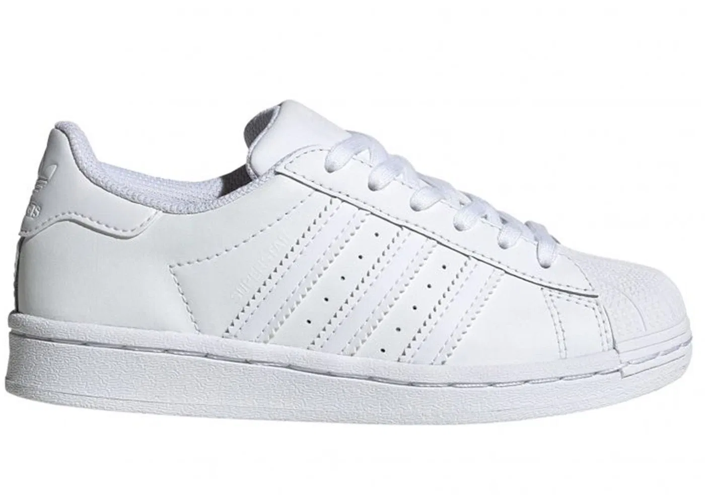 Детские кроссовки с перфорированным носком Adidas Superstar, Cloud White Cloud White Cloud White