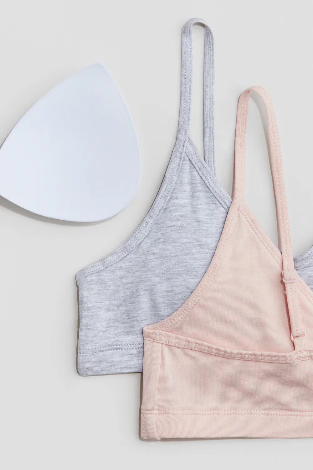 Комплект из 2 укороченных топов с подкладкой H&M, Hellrosa/Hellgraumeliert — фото 2