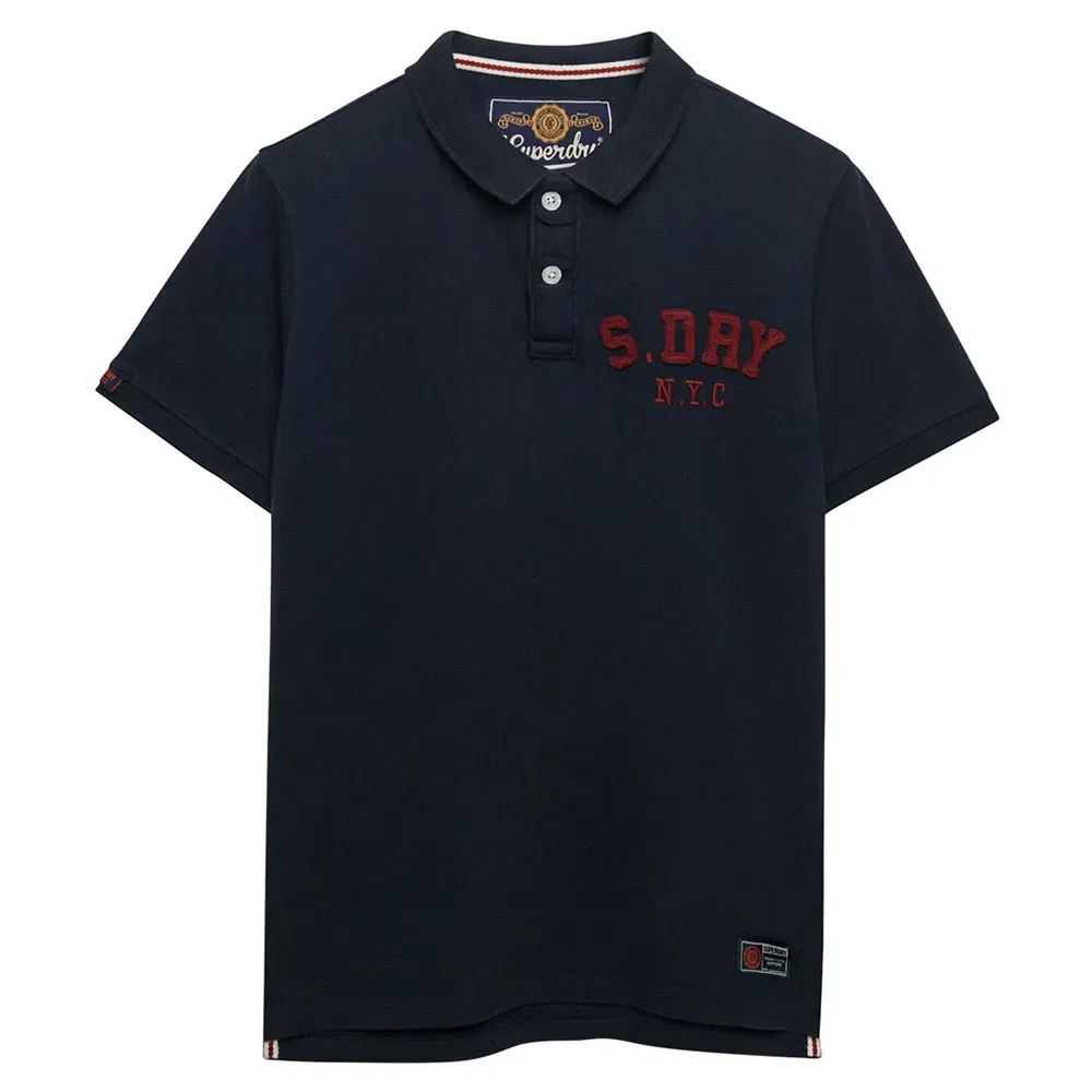 Поло с коротким рукавом Vintage Athletic Superdry, синий