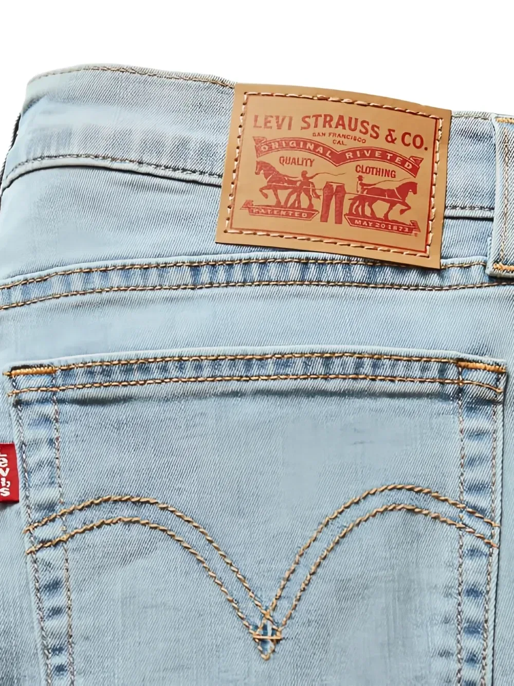 Джинсы бойфренды средней посадки Levi's, синий — фото 2