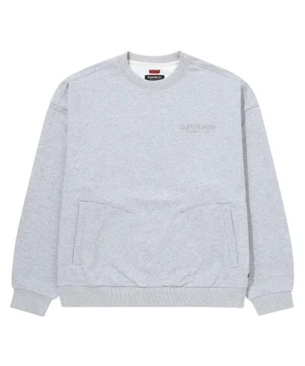 Свитшот корейский, Superdry, Light Melange Grey — фото 2