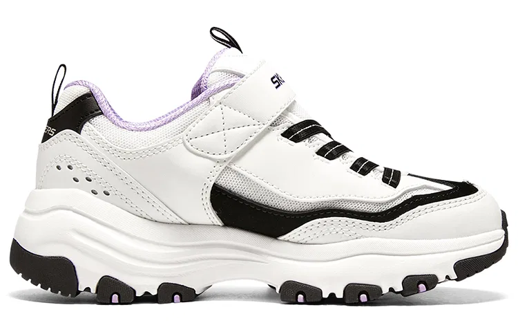 Детские повседневные кроссовки с низким верхом Anti Kick Black White Skechers, Black White — фото 3