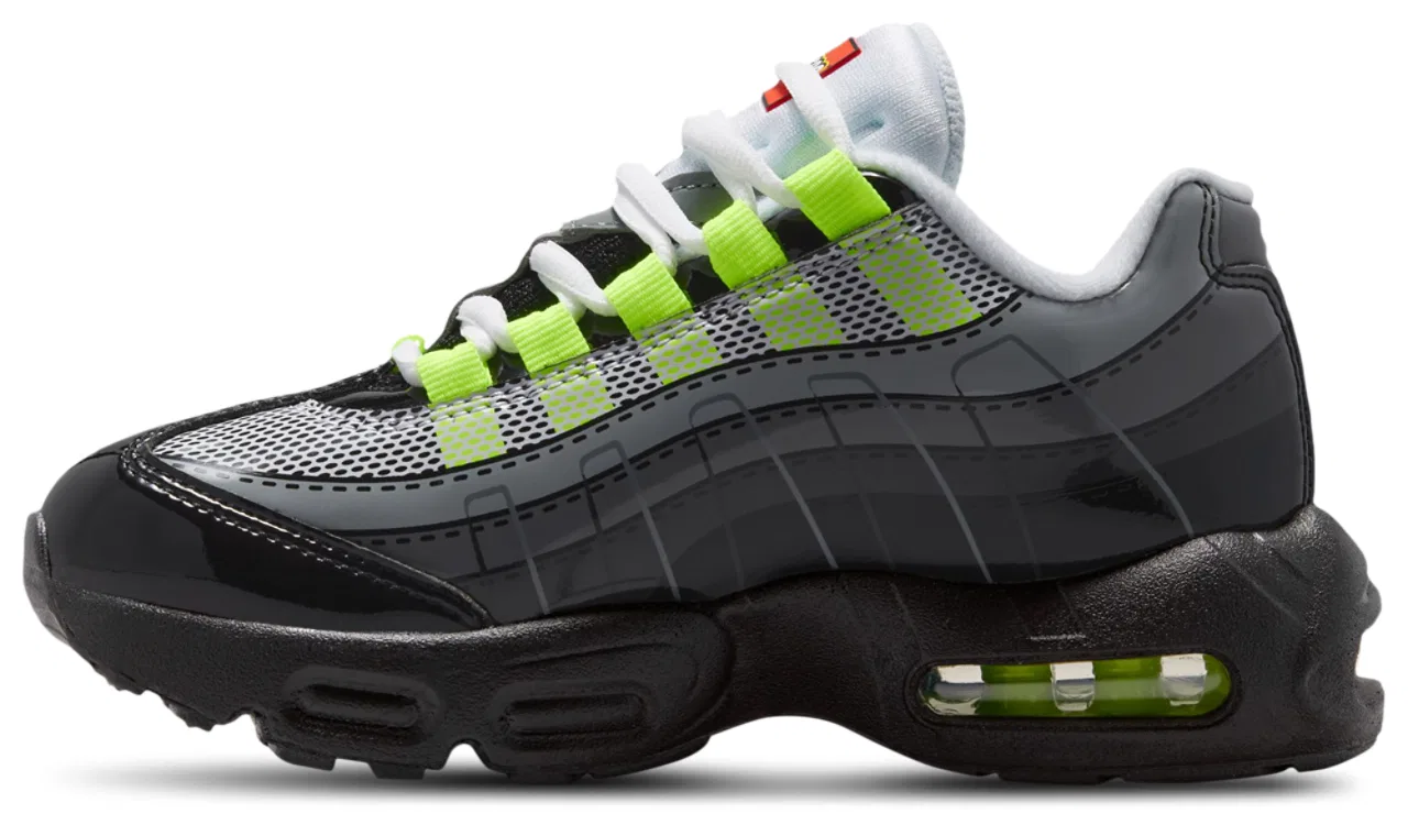 Кроссовки для мальчиков Air Max 95 Nike, цвет Silver/Black/Grey — фото 2