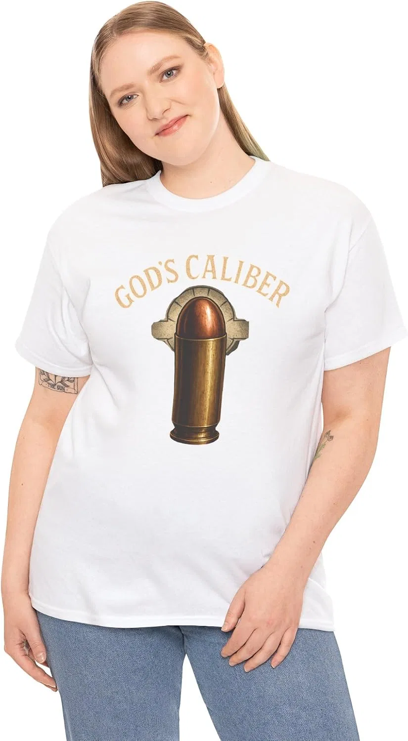 Мужская футболка с принтом God's Caliber, белый — фото 2