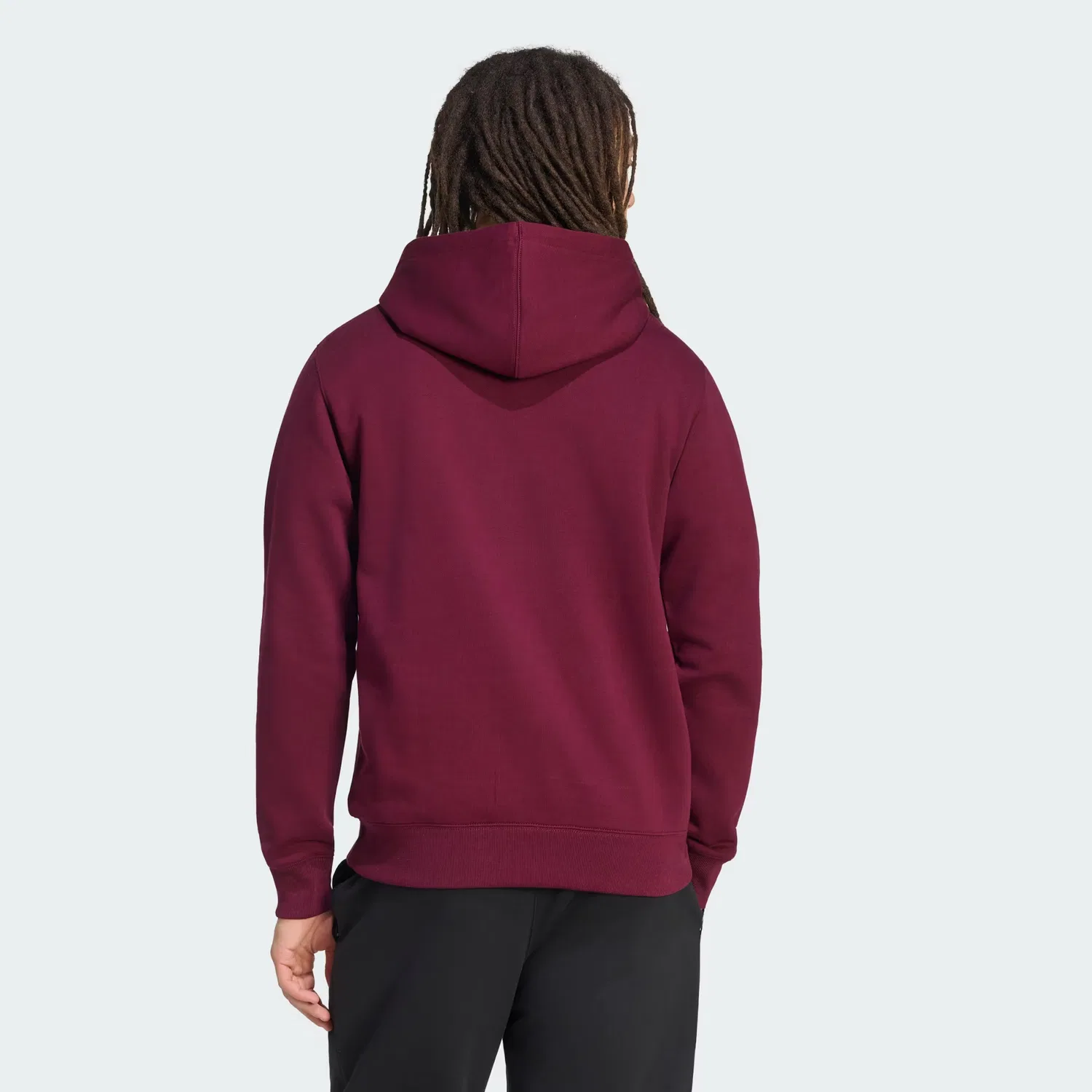 Мужское худи с капюшоном на шнурке Trefoil Essentials Adidas Originals, бордовый — фото 3