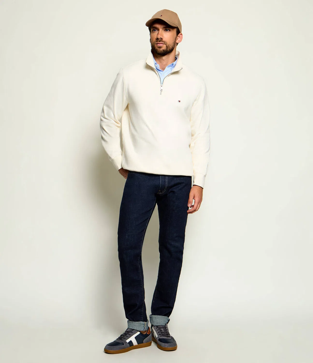 Худи на молнии Essential Tommy Hilfiger, ecru — фото 2