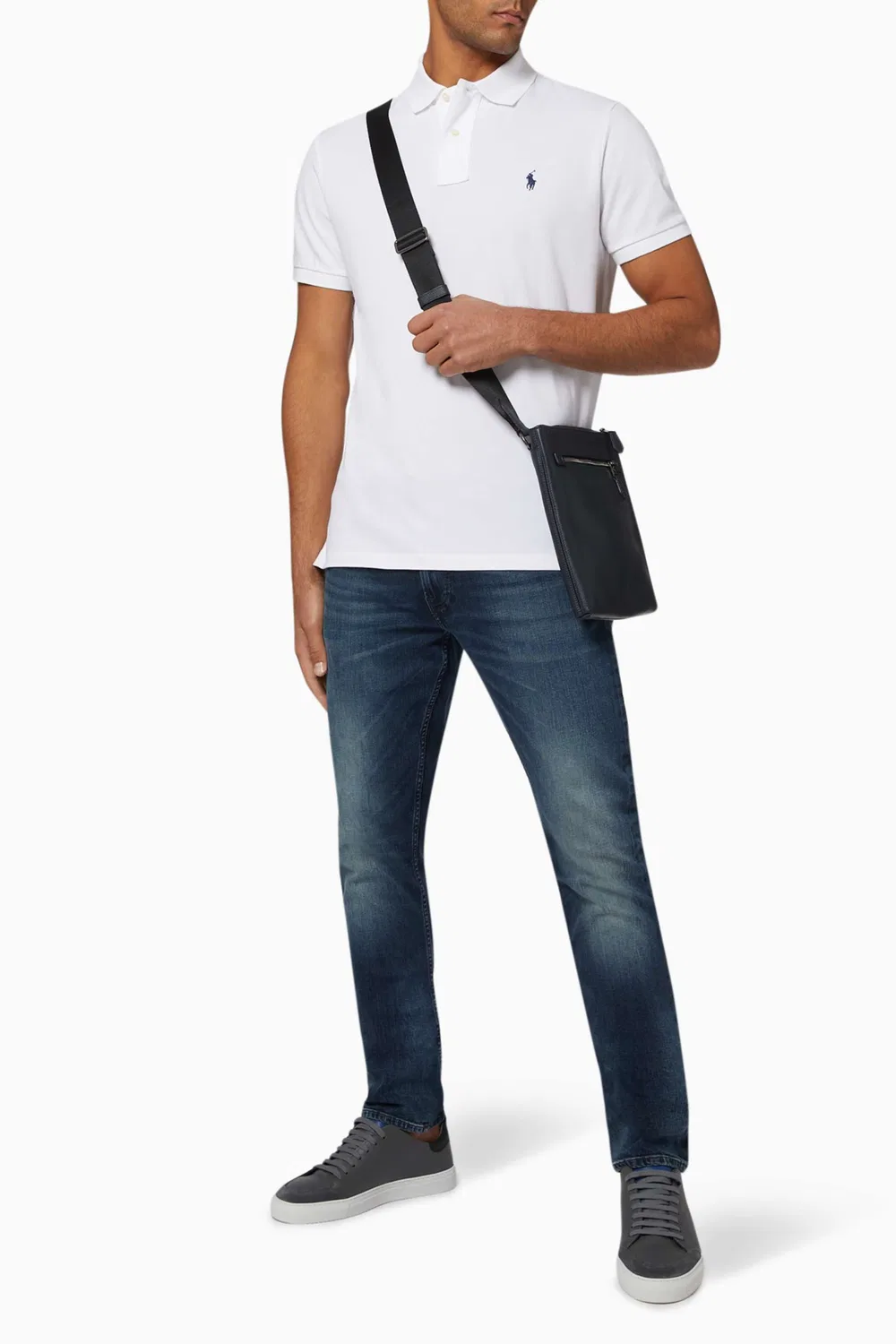 Поло с коротким рукавом сетчатое Custom Slim Fit Polo Ralph Lauren, белый — фото 2