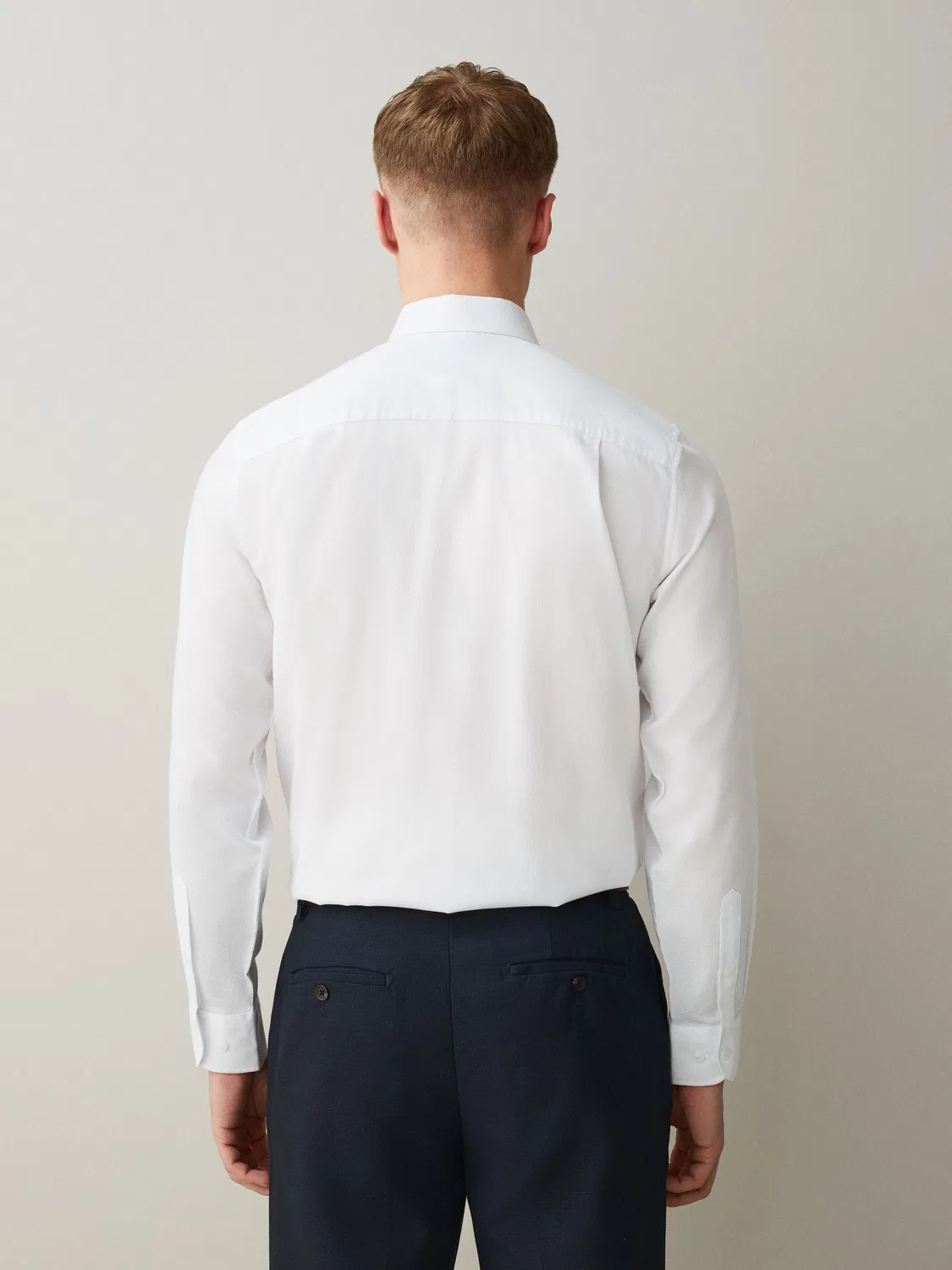 Рубашка с текстурой, Slim Fit Next, белый — фото 4