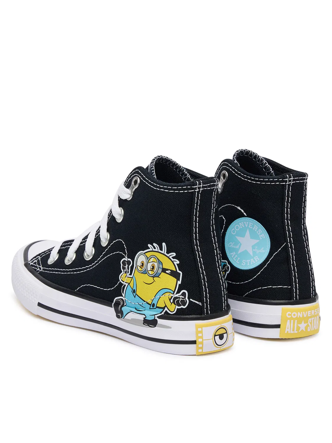 Тканевые кроссовки для мальчика Minions Chuck Taylor All Star Converse, черный — фото 3