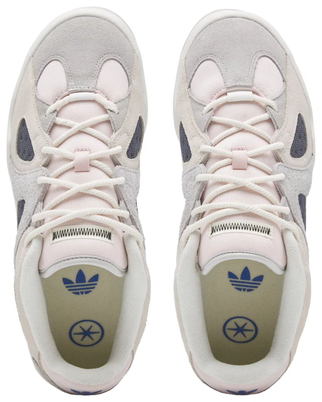 Детские кроссовки на низкой подошве из кожи и текстиля Adidas BadBo 1.1, Chalk White/Pink/Grey Two — фото 4