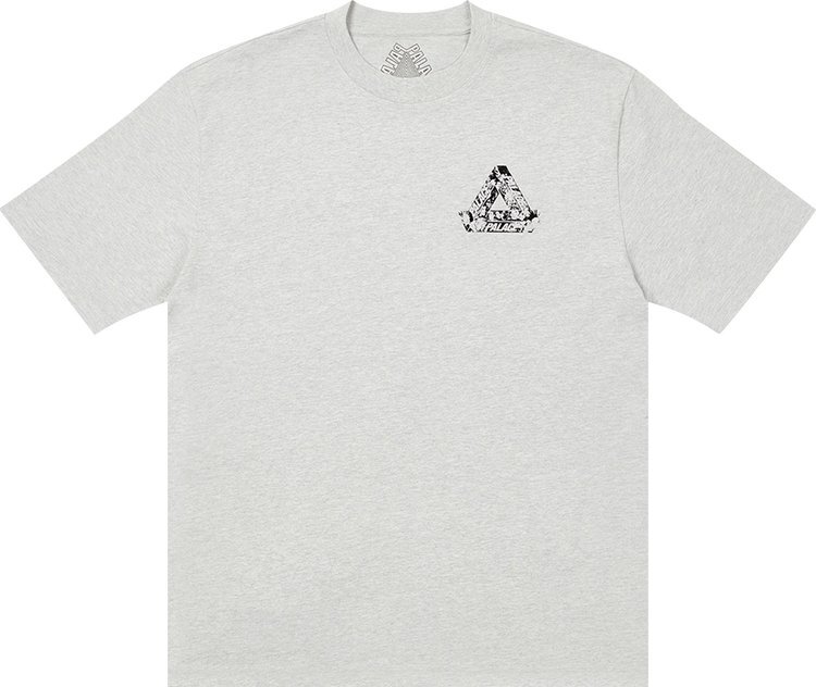 

Футболка Palace Tri-Heads T-Shirt 'Grey Marl', серый