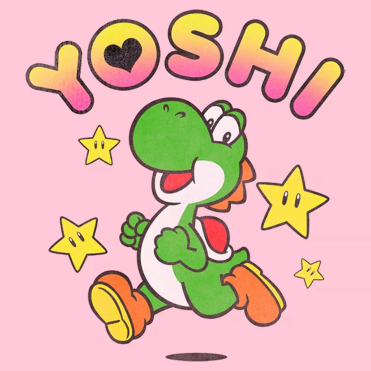 Детское футболка с принтом Yoshi Love Nintendo, Light Pink — фото 2