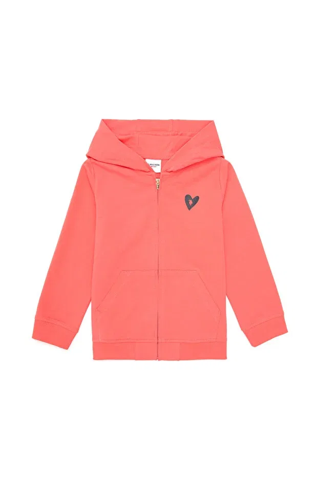 Детское для девочек худи на молнии с капюшоном U.S. Polo Assn., Pomegranate Blossom