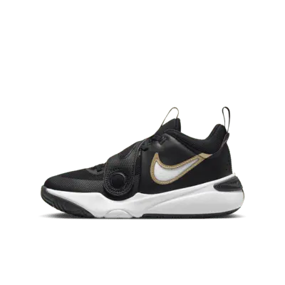 

Кроссовки Nike Team Hustle D 11, цвет Black/White/Metallic Gold